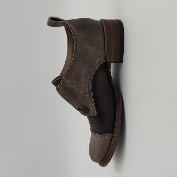 Freebird by Steven "Mabel" Oxford Booties Forest Green Mocha Mouse Tan 8 - Picture 11 of 13